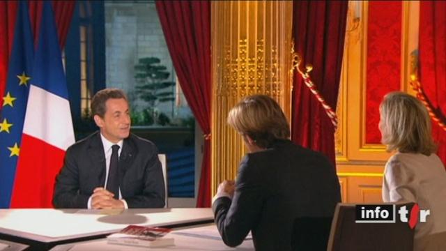 France : à moins de trois mois de l'élection présidentielle, au cours d'un entretien télévisé, Nicolas Sarkozy présente plusieurs mesures pour lutter contre la crise et le chômage