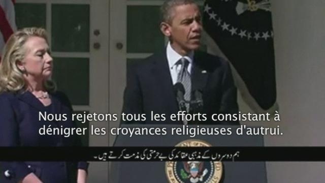 La Maison Blanche s'exprime contre le film anti-islam