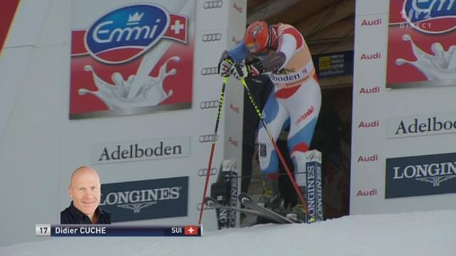 Ski alpin / Géant d'Adelboden: 1re manche. Didier Cuche signe le 6e chrono provisoire avec le dossard no 17