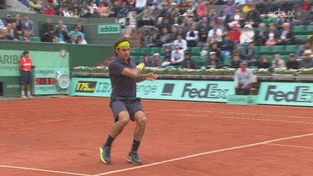 ¼ : Federer-Del Potro. Dos au mur, Roger remporte la 3ème manche 6-2