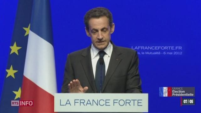 Présidentielle française/Victoire de François Hollande: le président sortant, Nicolas Sarkozy, a prononcé dimanche soir son discours d'adieu