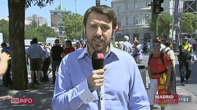 UEFA Euro 2012 / Victoire de l'Espagne: prise d'ambiance avec Jean Gordillo à Madrid