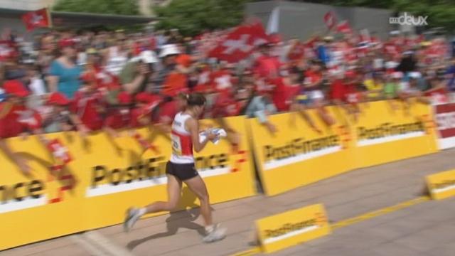 Lausanne (sprint): la grande favorite, Simone Niggli-Luder (SUI), déjà nettement en tête au temps intermédiaire (18'' d'avance sur Maja Alm/SUE)