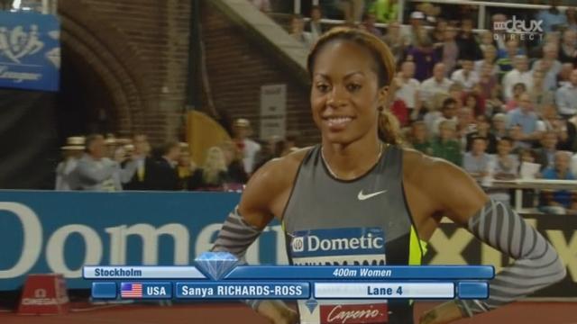 Meeting Ligue de Diamant de Stockholm. 400 m dames: Sanya Richards-Ross (USA) triomphe en 49''89