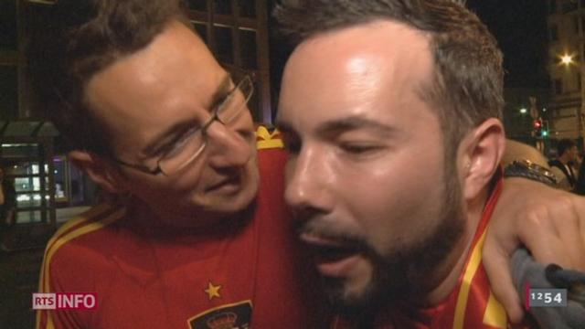 UEFA Euro 2012 / Victoire de l'Espagne: les supporters espagnols et italiens étaient nombreux à suivre la finale, un peu partout en Suisse Romande