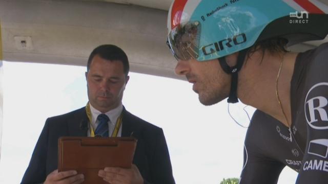 9ème étape (Arc-et-Senans - Besançon): le départ de Fabian Cancellara dans ce contre-la-montre.