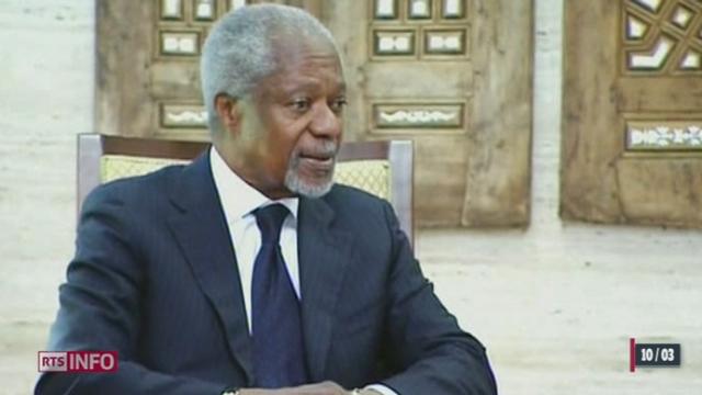 En Syrie, l'ancien secrétaire général de l'ONU Kofi Annan a fait en personne le voyage de Damas afin de mettre un terme aux violences