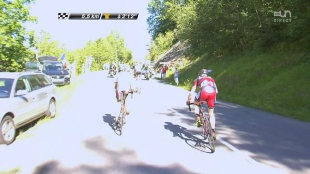 11ème étape (Albertville - La Toussuire): Vainqueur du Tour l'an dernier, Cadel Evans est lâché par le maillot jaune Bradley Wiggins.