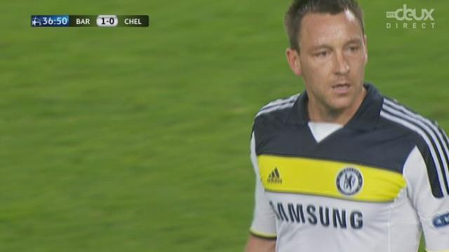 Demi-finale retour. Barcelone - Chelsea (1-0) Carton rouge pour John Terry qui commet une faute stupide…