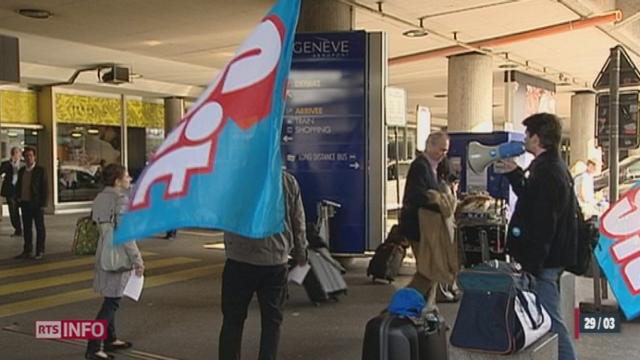 GE: les syndicats lancent une manifestation à l'aéroport de Cointrin