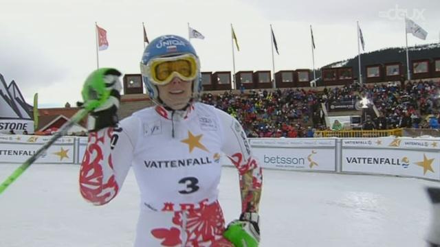 Slalom dames (1re manche). Veronika Zuzulova (TCH) signe le meilleur chrono