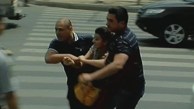 Manifestation interrompue par la police en Azerbaïdjan