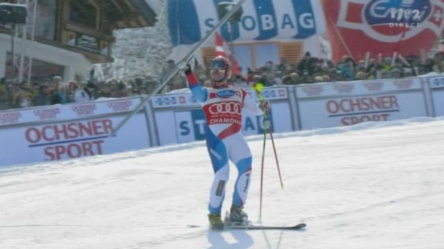 Ski alpin / 2e descente de Chamonix (FRA): avec le dossard 16, le Suisse Didier Cuche ne laisse pas traîner les choses: nouveau meilleur chrono!