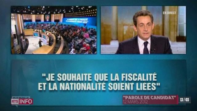 France: après Francois Hollande qui veut surtaxer les riches, c'est au tour de Nicolas Sarkozy de s'en prendre aux évadés fiscaux