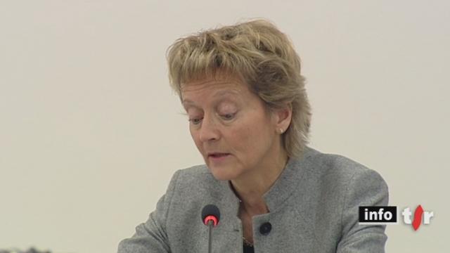 Affaire Hildebrand: invitée au Club suisse de la presse à Genève, Eveline Widmer-Schlumpf a dû faire face à beaucoup de questions