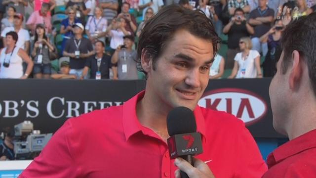 Tennis / Open d'Australie (quarts de finale): Juan Martin Del Potro (ARG) - Roger Federer (SUI). Le Suisse remporte le match + itw