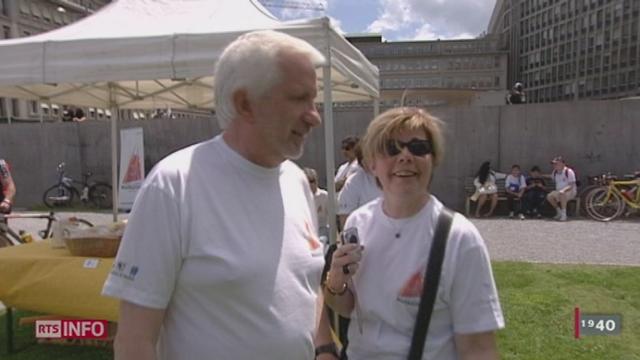 Pour la première fois à Genève une marche et un parcours cycliste ont été organisés en l'honneur des personnes transplantées et des familles de donneurs d'organes