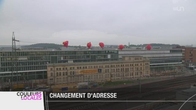La grande opération pour déplacer un bâtiment entier, près de la gare d'Oerlikon à Zurich, s'est terminée avec succès mercredi après-midi