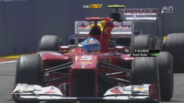 Alonso s'impose chez lui. Raïkkönen termine 2e. Et le revenant Schumacher signe son premier podium avec une très belle 3e place.