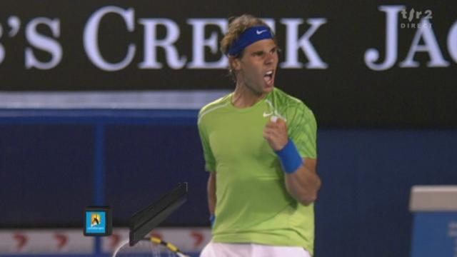 Tennis / Open d'Australie (quarts de finale): Tomas Berdych (TCH/7) - Rafael Nadal (ESP/2). Deux balles de 3e manche pour l'Espagnol à 7-6 6-7 4-5...