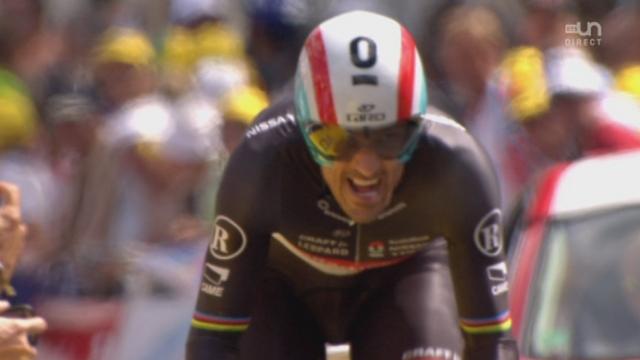 9ème étape (Arc-et-Senans - Besançon): le très bon temps de Fabian Cancellara qui termine avec plus d'1 minute d'avance sur Martin!