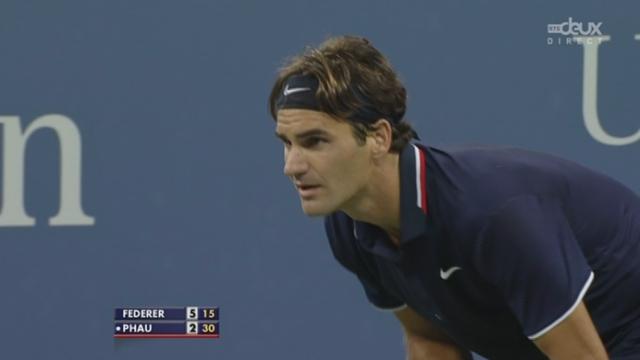 2e tour: Roger Federer (SUI) - Björn Phau (ALL). 1re manche: 6-2