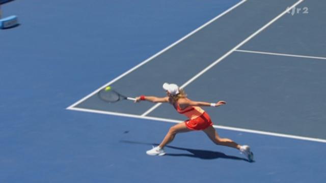 Tennis / Open d'Australie (1er tour): Sabine Lisicki (ALL) - Stefanie Vögele (SUI). 2e manche: la Suissesse bénéficie d'une chance de prendre le service de son adversaire et mener 3-2