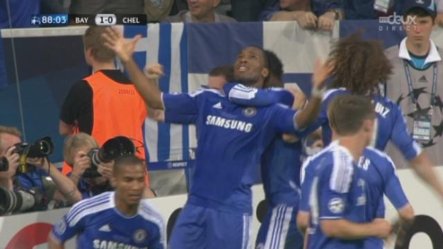 Finale. Bayern Munich - Chelsea. Didier Drogba met, lui aussi, sa tête: 1-1 après 88 minutes.