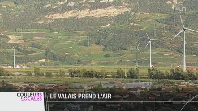 Les pales de la plus puissante éolienne de Suisse sont arrivées ce matin à Charrat (VS)