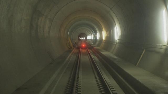 Première traversée du tunnel ferroviaire du Gothard