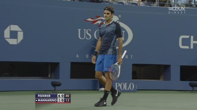 Federer-Mannarino (6-3): Federer enlève rapidement le premier set