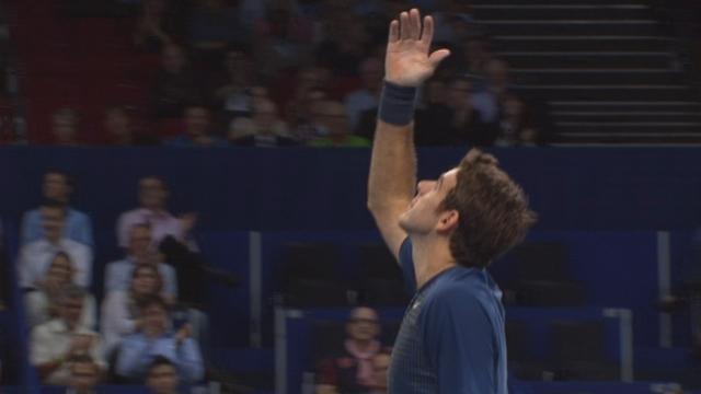 Juan Martin Del Potro (ARG-1) - Henri Laaksonen (SUI) (6-4 6-4). Le jeune Suisse fournit un très bon match, mais l'Argentin est trop fort