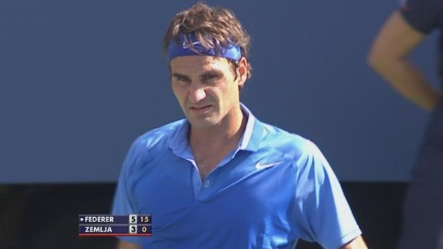 1er tour: Roger Federer (SUI-7) - Grega Zemlja (SLN). A 5-3, le Suisse sert pour le gain de la 1re manche