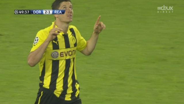 1-2-finale (aller). Borussia Dortmund - Real Madrid (2-1). 50e: encore Lewandowski et Dortmund mène à nouveau