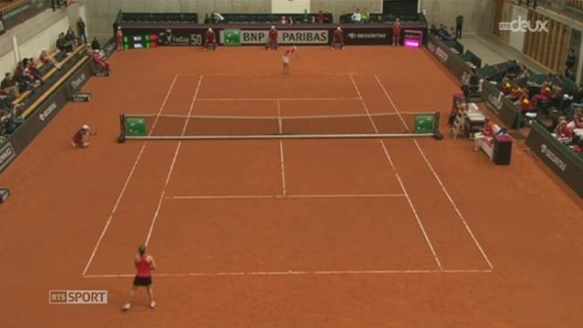 Tennis / Fed Cup: la Suisse et la Belgique se retrouvent dos à dos (1-1) au terme de cette première journée de compétition à Berne