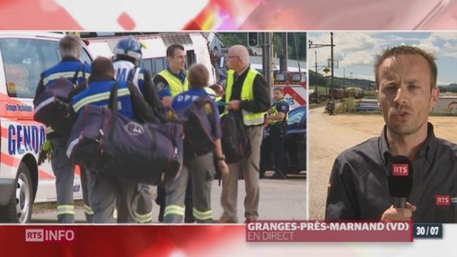 Granges-Marnand (VD) - Collision de trains: le point sur place avec Nicolas Beer