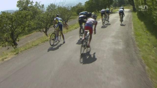 16e étape: la bataille entre Froome et Contador avec petites chutes et sortie de route à quelques km de l'arrivée