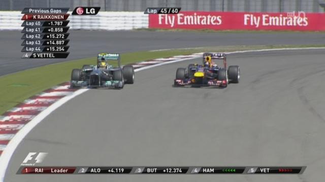 Fin 44e tour: Hamilton résiste tant qu'il peut à Vettel pour la 4e place