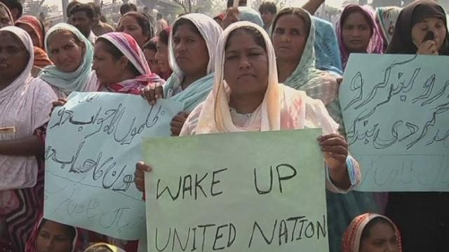 Des chrétiens manifestent au Pakistan