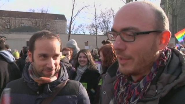 Manifestation en faveur du mariage homosexuel à Paris
