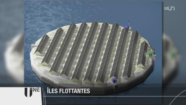 Trois îles flottantes recouvertes de panneaux solaires vont voir le jour sur le lac de Neuchâtel