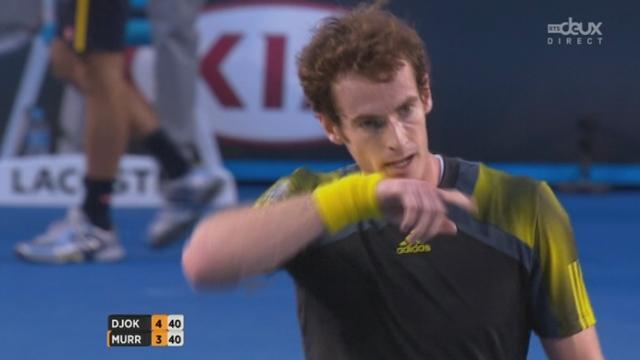 Melbourne. Finale messieurs. 5e occasion de faire le break pour N ovak Djokovic face à Andy Murray