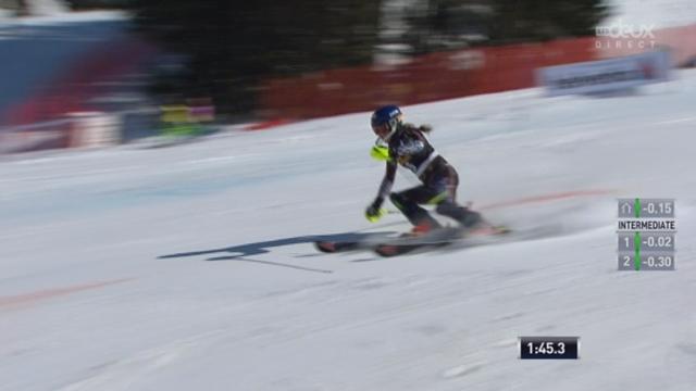 Slalom dames 2e manche: Mikaela Shiffrin