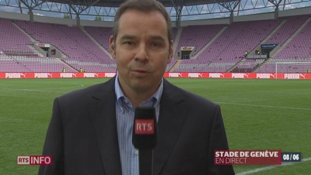 Football - Suisse-Chypre: le point avec Philippe von Burg au stade de Genève