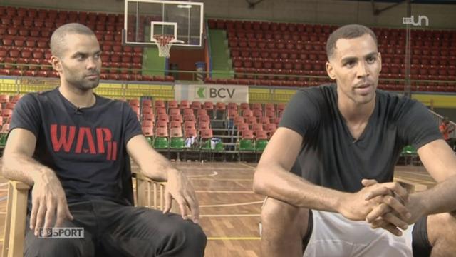 Basketball: entretien avec Thabo Sefolosha et Tony Parker, à Montreux