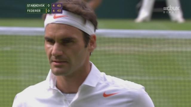 (2e tour) Sergiy Stakhovsky (UKR) - Roger Federer (SUI). Le Suisse doit s'employer pour ne pas céder son service