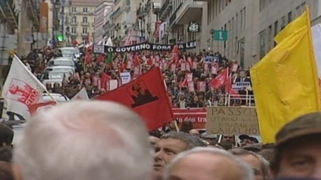 Manifestation à Lisbonne contre les mesures d'austérité