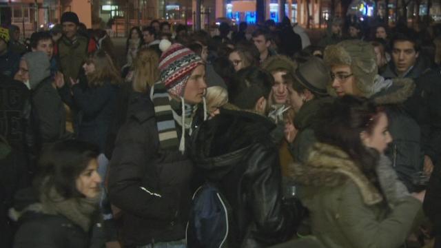 Manifestation nocturne à Genève