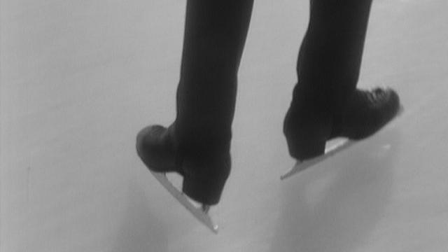 1969, un patineur à l'entraînement. [RTS]