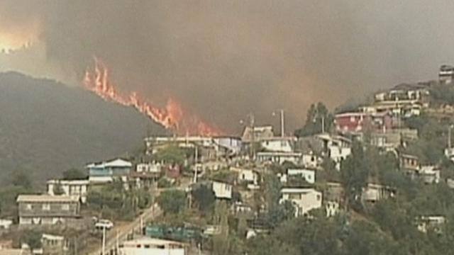 Valparaiso en feu